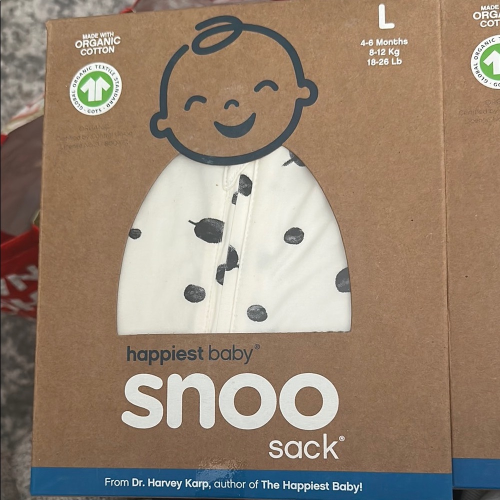 Happiest Baby Snoo Sack - White with Black Dots
